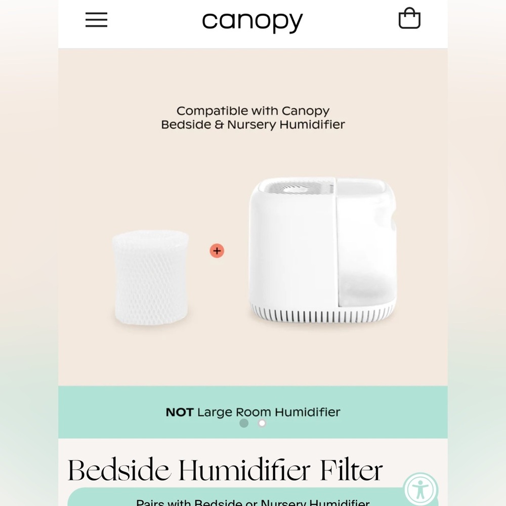 2 NEW CANOPY FILTERS BEDSIDE / NURSERY